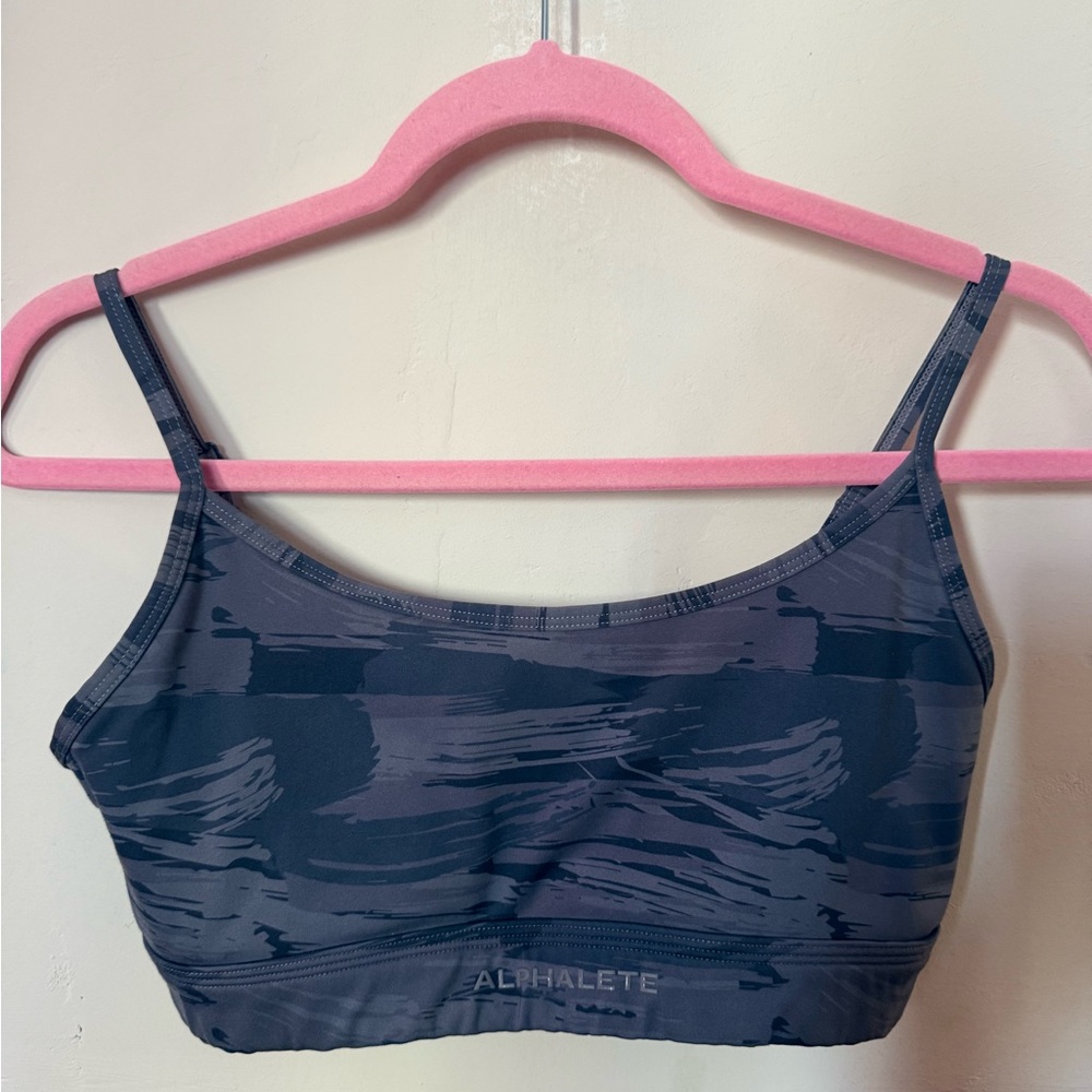 Alphalete Women's Blue Patterned Sports Bra
